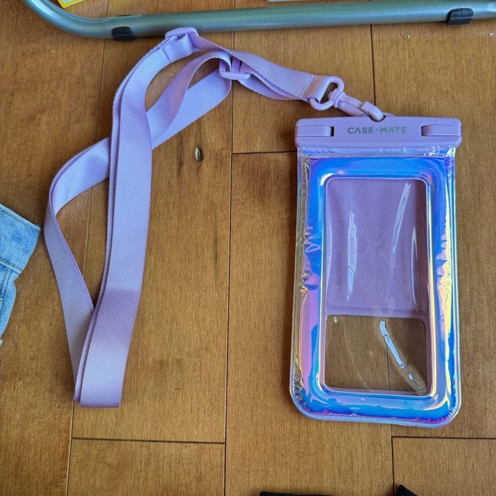 Case-Mate Holographic Phone Pouch with Lavender Strap